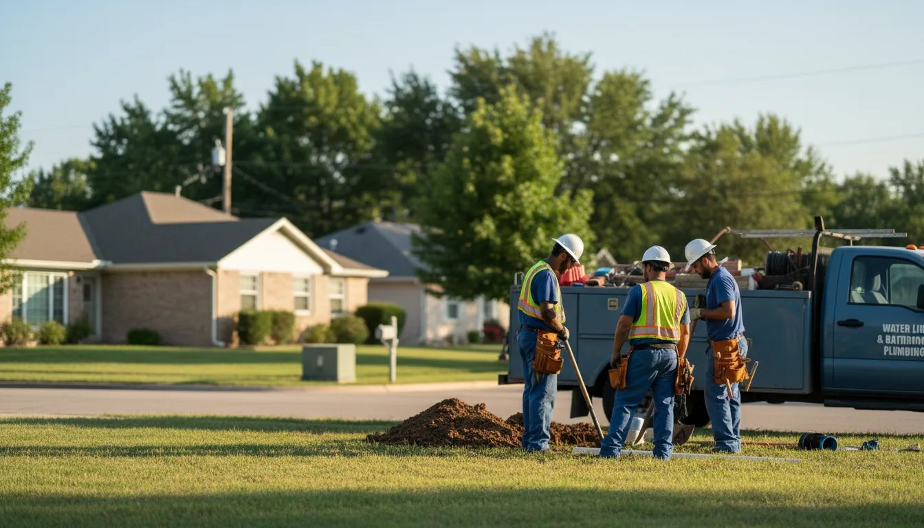 Residential water line and bathroom plumbing service in Kohler, WI